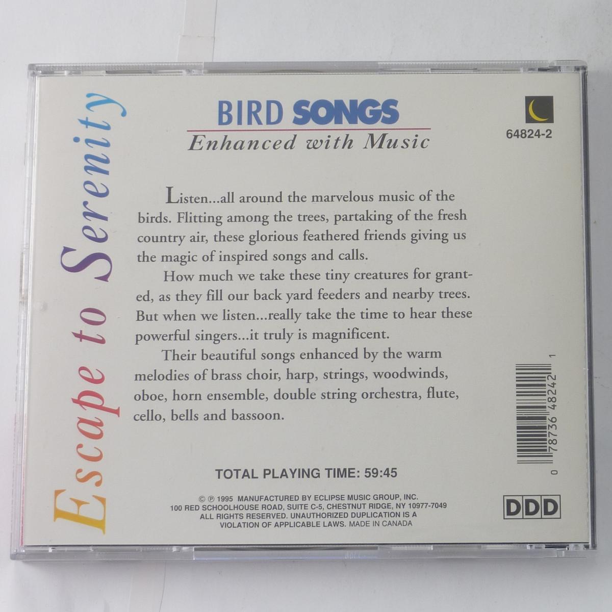 Escape To Serenity Bird Songs Enhanced With Music CD