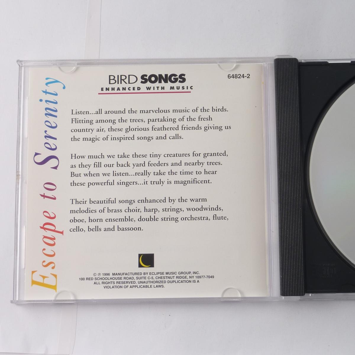 Escape To Serenity Bird Songs Enhanced With Music CD