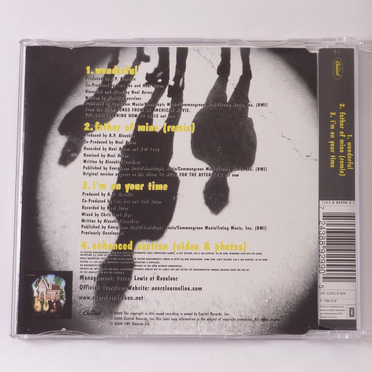 Everclear Wonderful CD Single Enhanced