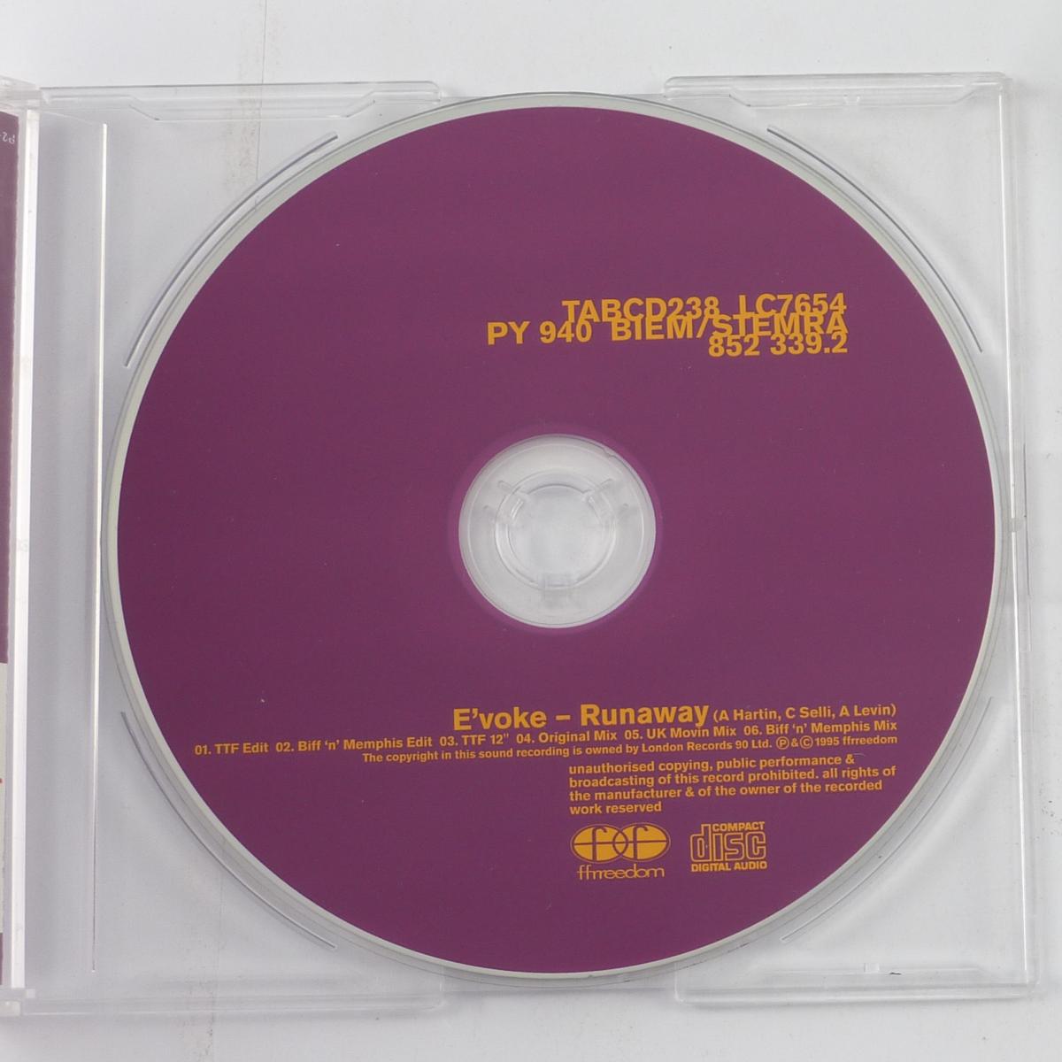 E'voke Runaway CD Single