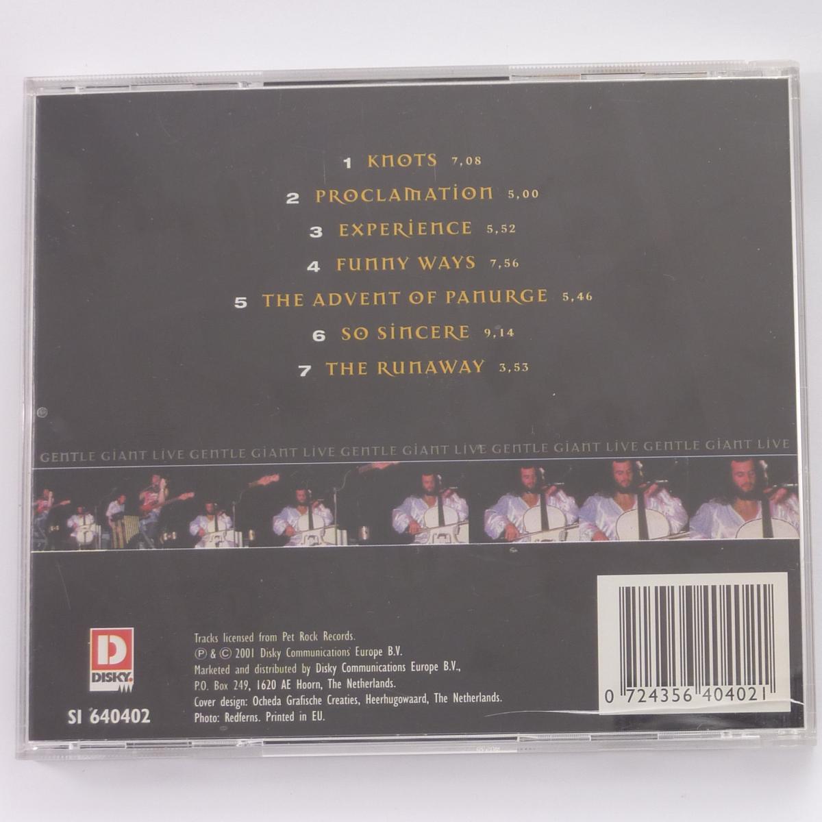 Gentle Giant Experience CD Album