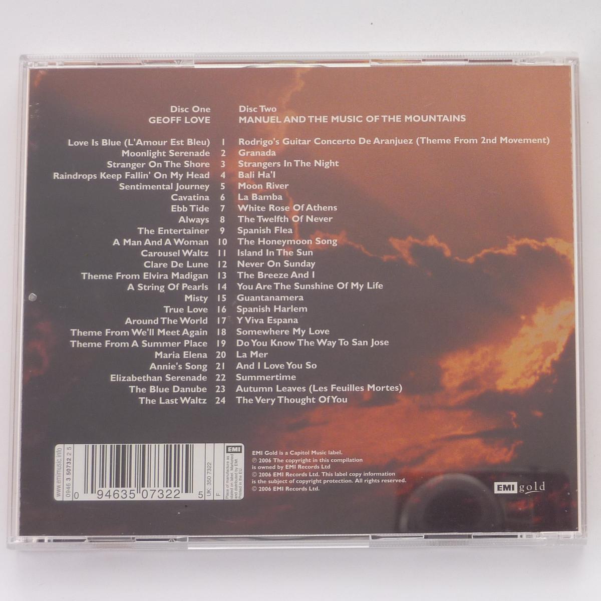 Geoff Love, Manuel And The Music Of The Mountains Moonlight Serenade - The Very Best Of Geoff Love And Manuel & The Music Of The Mountains 2 × CD Compilation