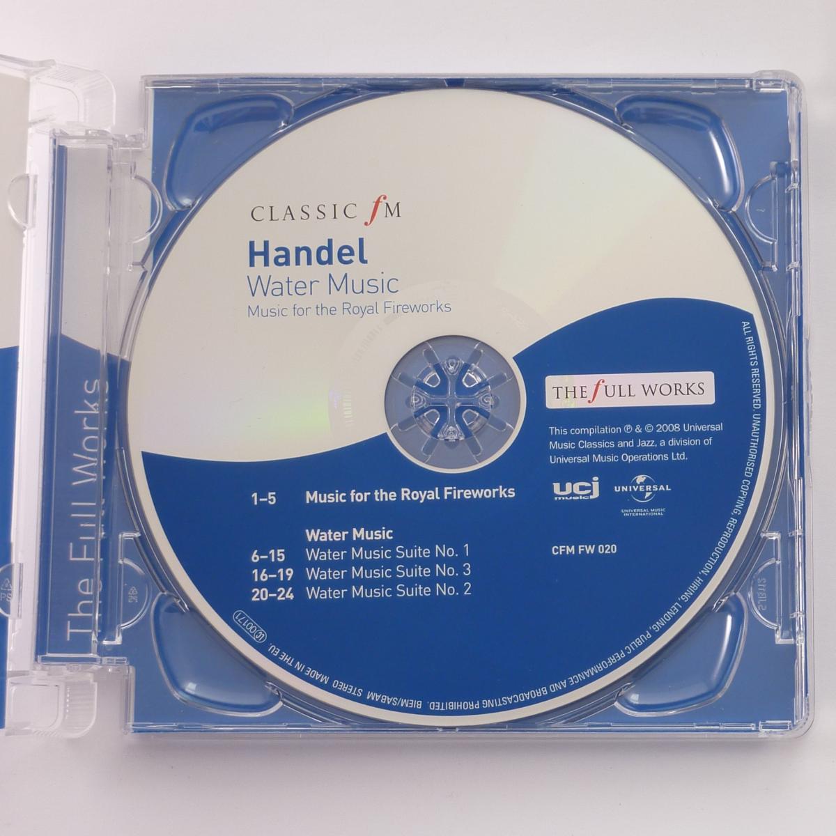 Handel Water Music CD Compilation