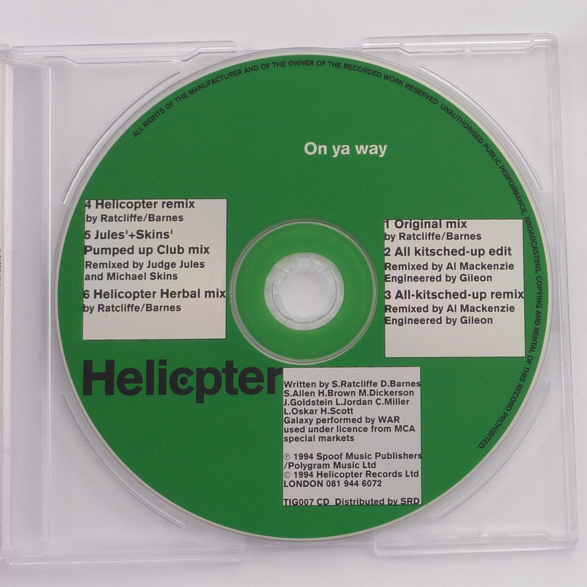 Helicopter On Ya Way CD Single