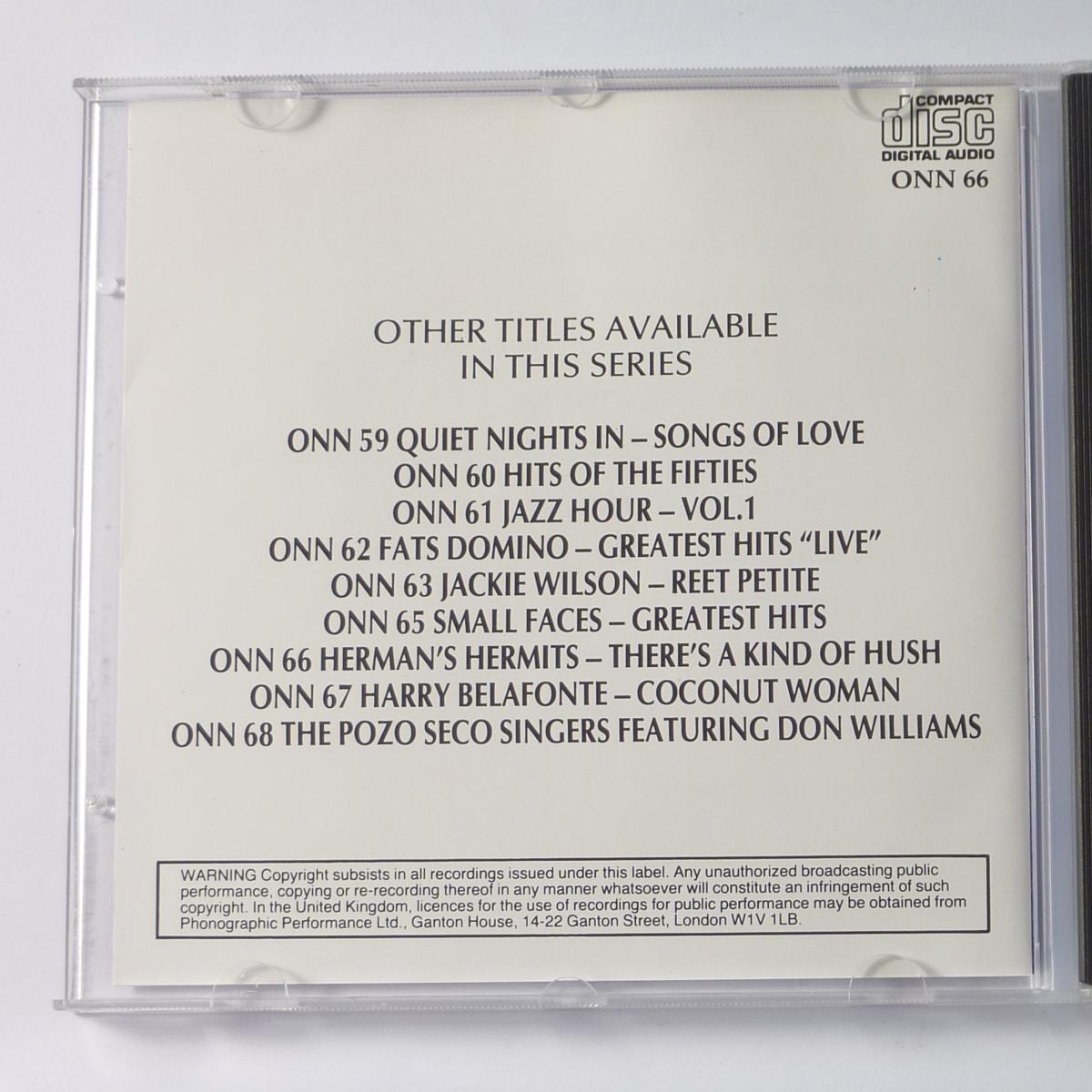 Herman's Hermits Theres A Kind Of Hush CD Compilation