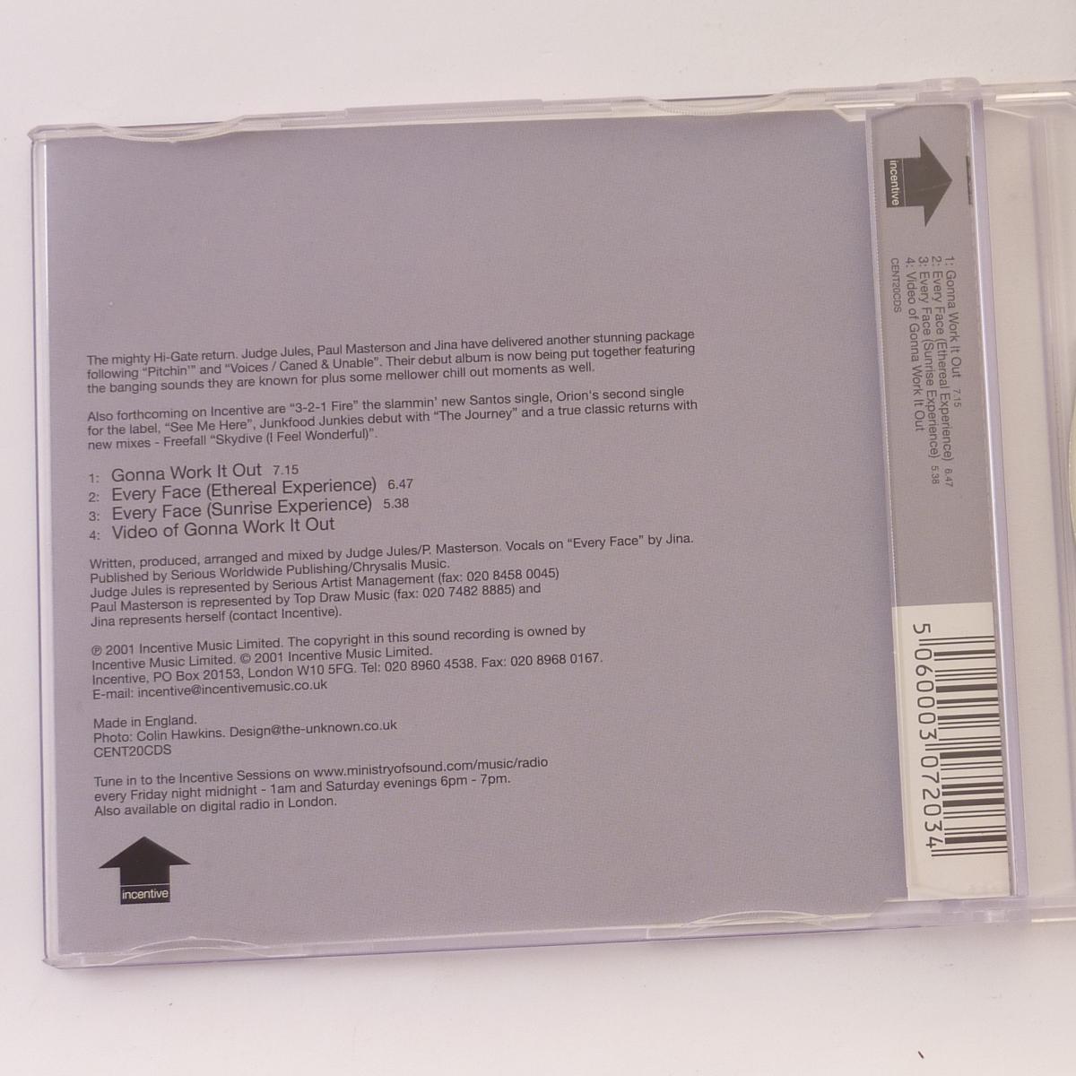 Hi-Gate Gonna Work It Out CD Single Enhanced