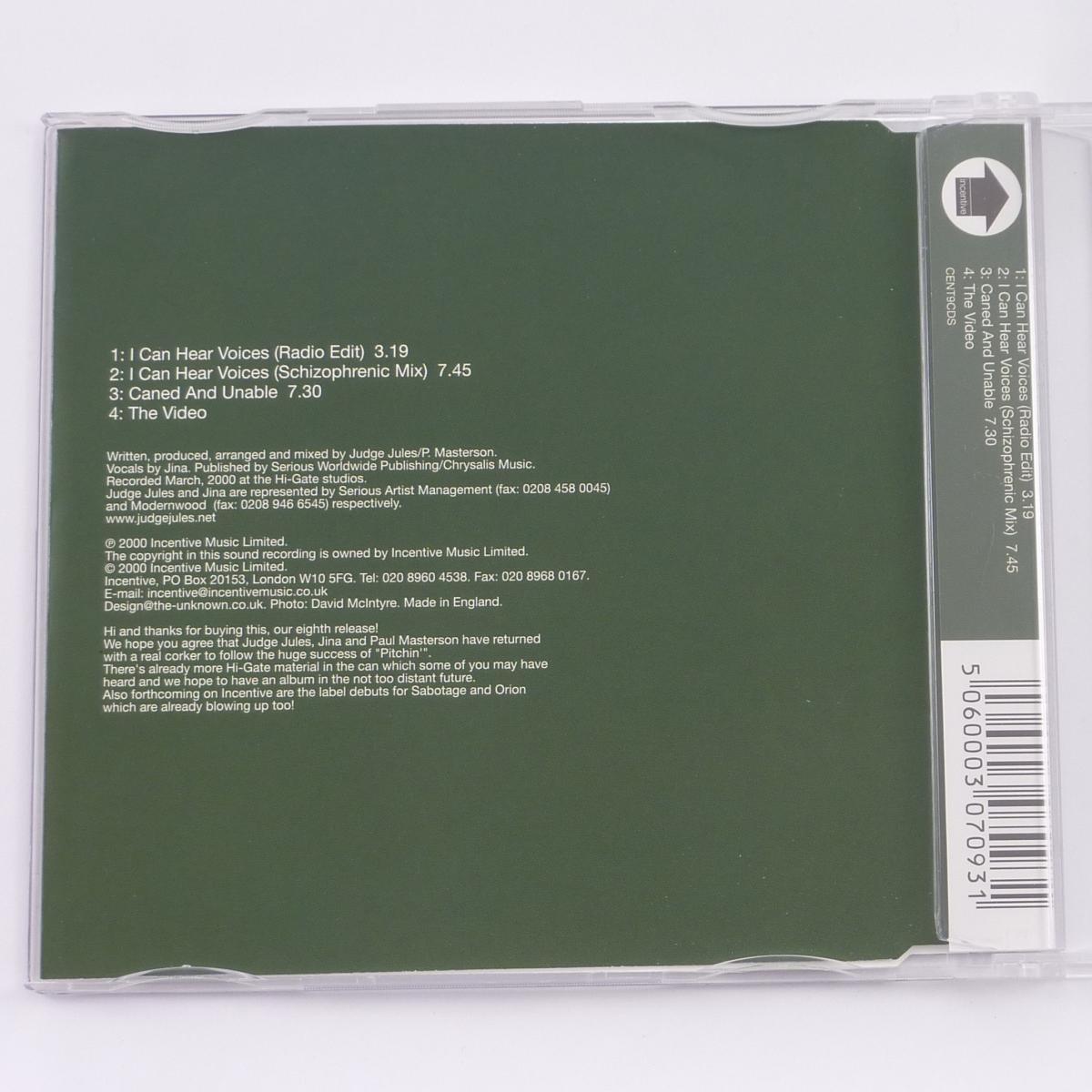 Hi-Gate I Can Hear Voices / Caned And Unable CD Single Enhanced