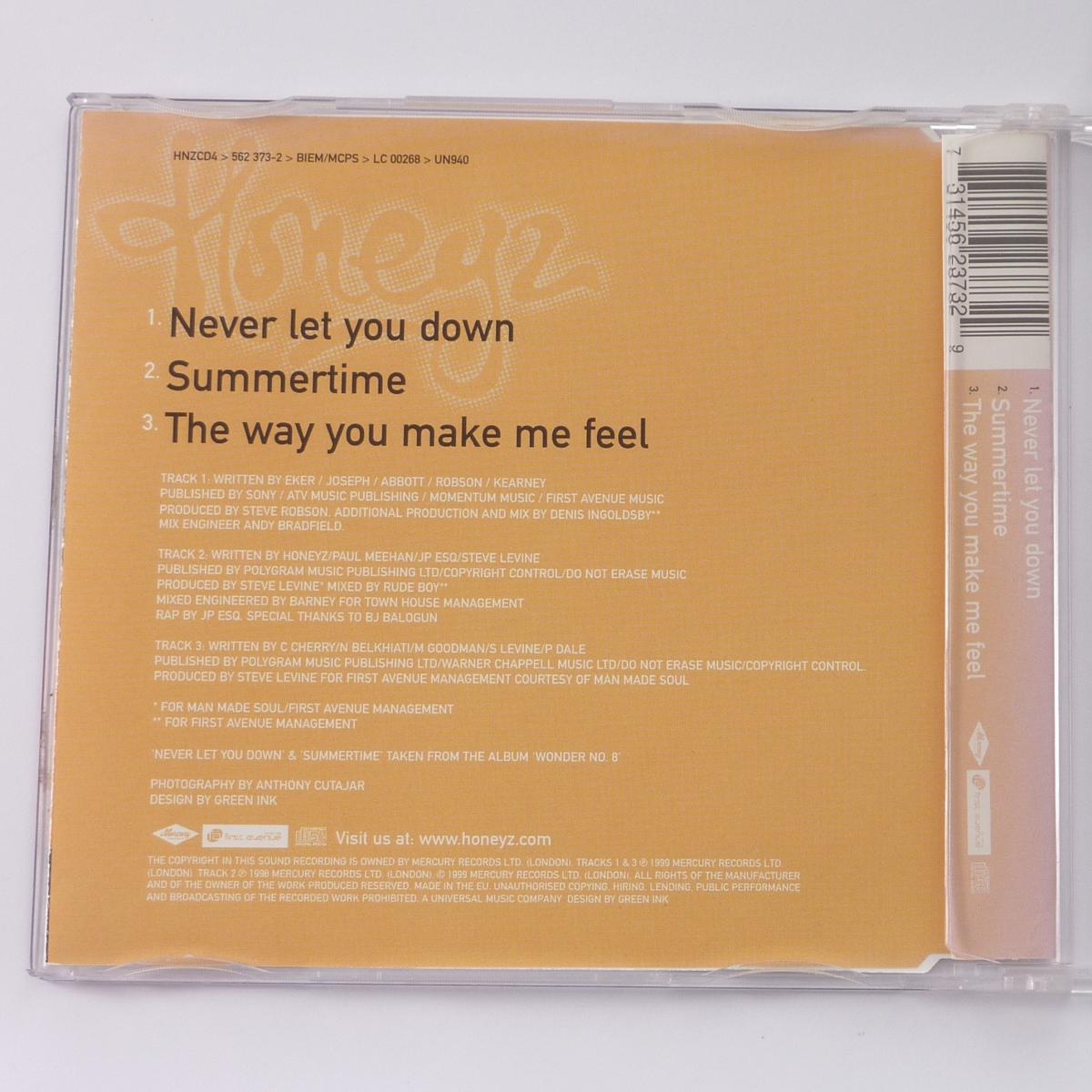 Honeyz Never Let You Down CD Single CD1