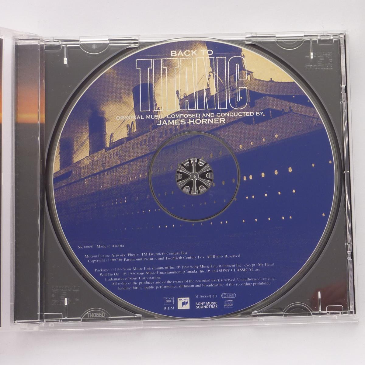 James Horner Back To Titanic (Music From The Motion Picture) CD Album CD
