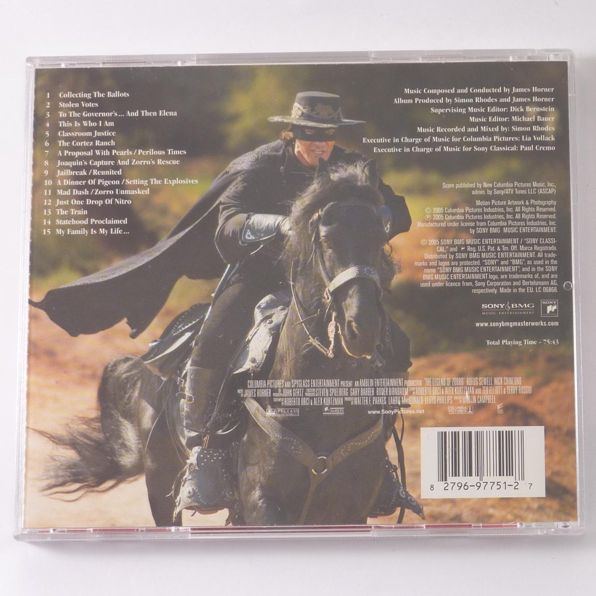 James Horner The Legend Of Zorro (Original Motion Picture Soundtrack) CD Album
