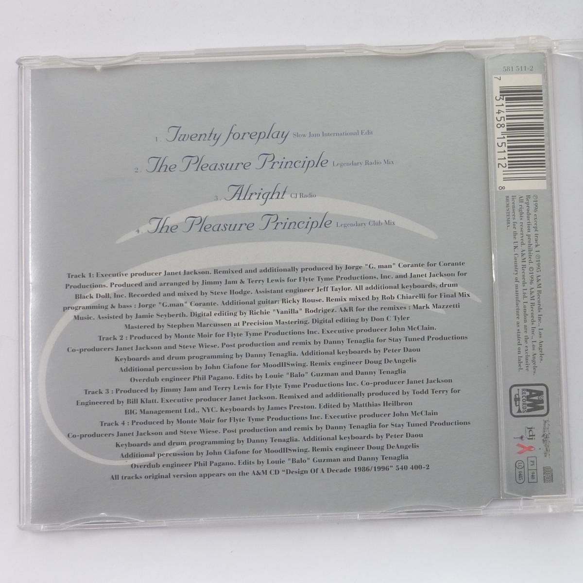 Janet Jackson Twenty Foreplay CD Single