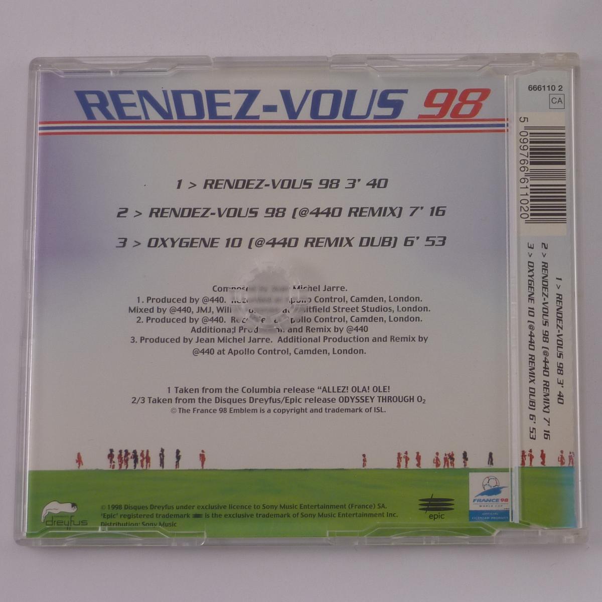Jean Michel Jarre & Apollo Four Forty Rendez-Vous 98 CD Single