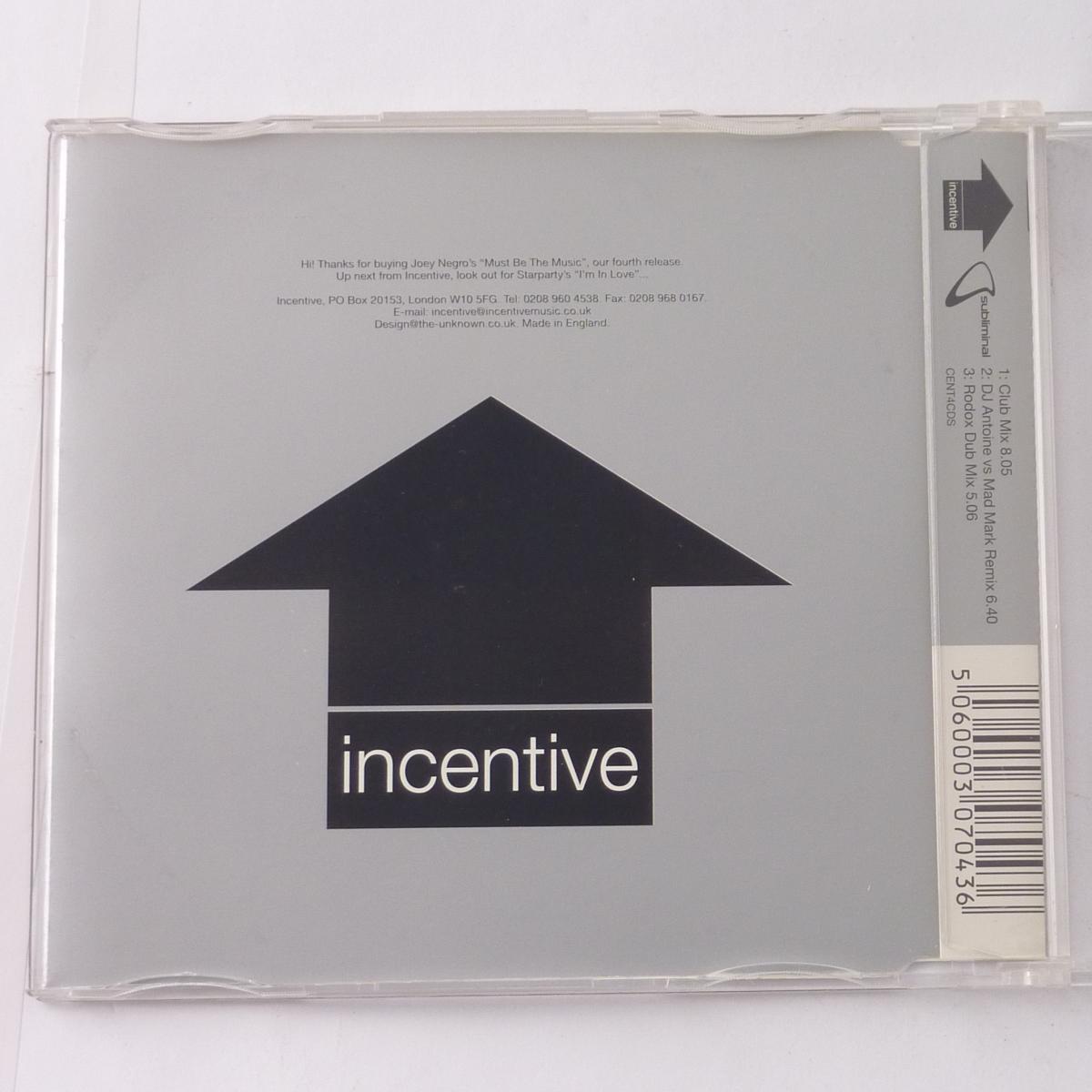 Joey Negro Featuring Taka Boom Must Be The Music CD Single