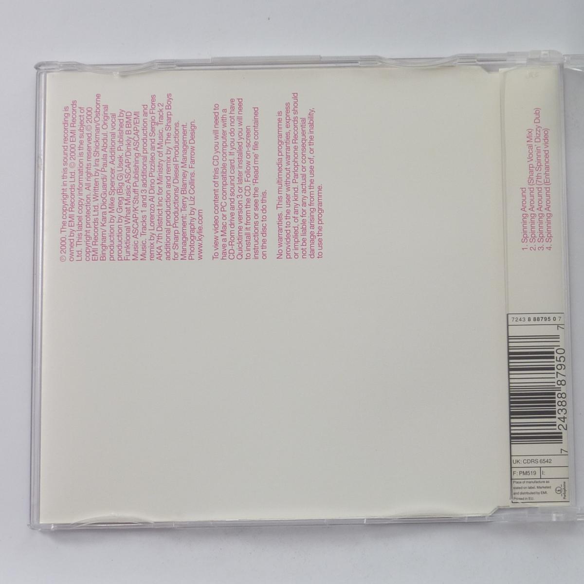 Kylie Minogue Spinning Around CD Single Enhanced CD1