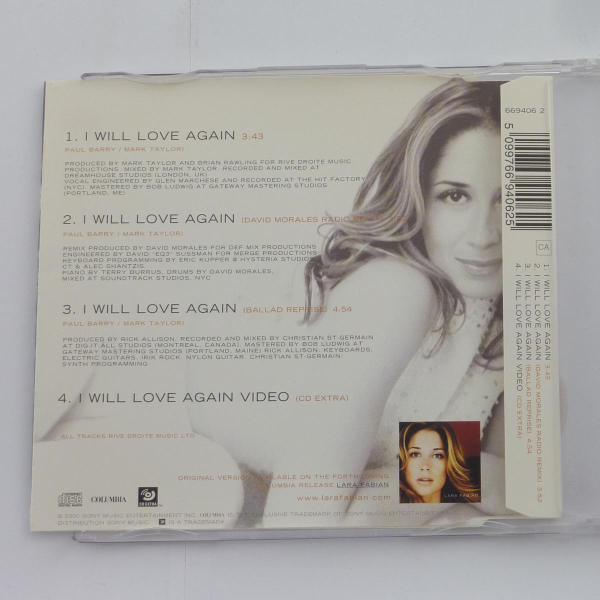 Lara Fabian I Will Love Again CD Single Enhanced