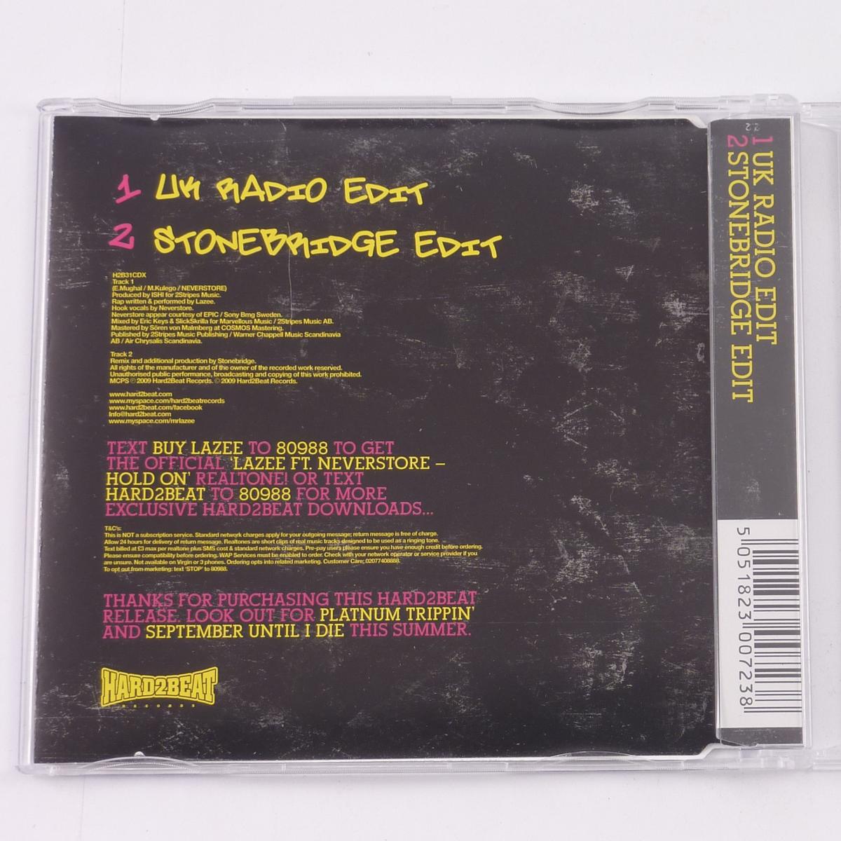 Lazee Feat. Neverstore Hold On CD Single