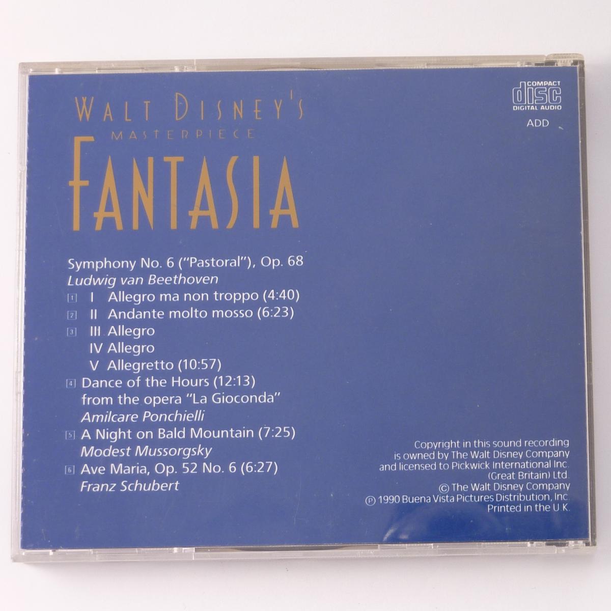 Leopold Stokowski And The Philadelphia Orchestra Walt Disney's Masterpiece Fantasia CD Album Remastered