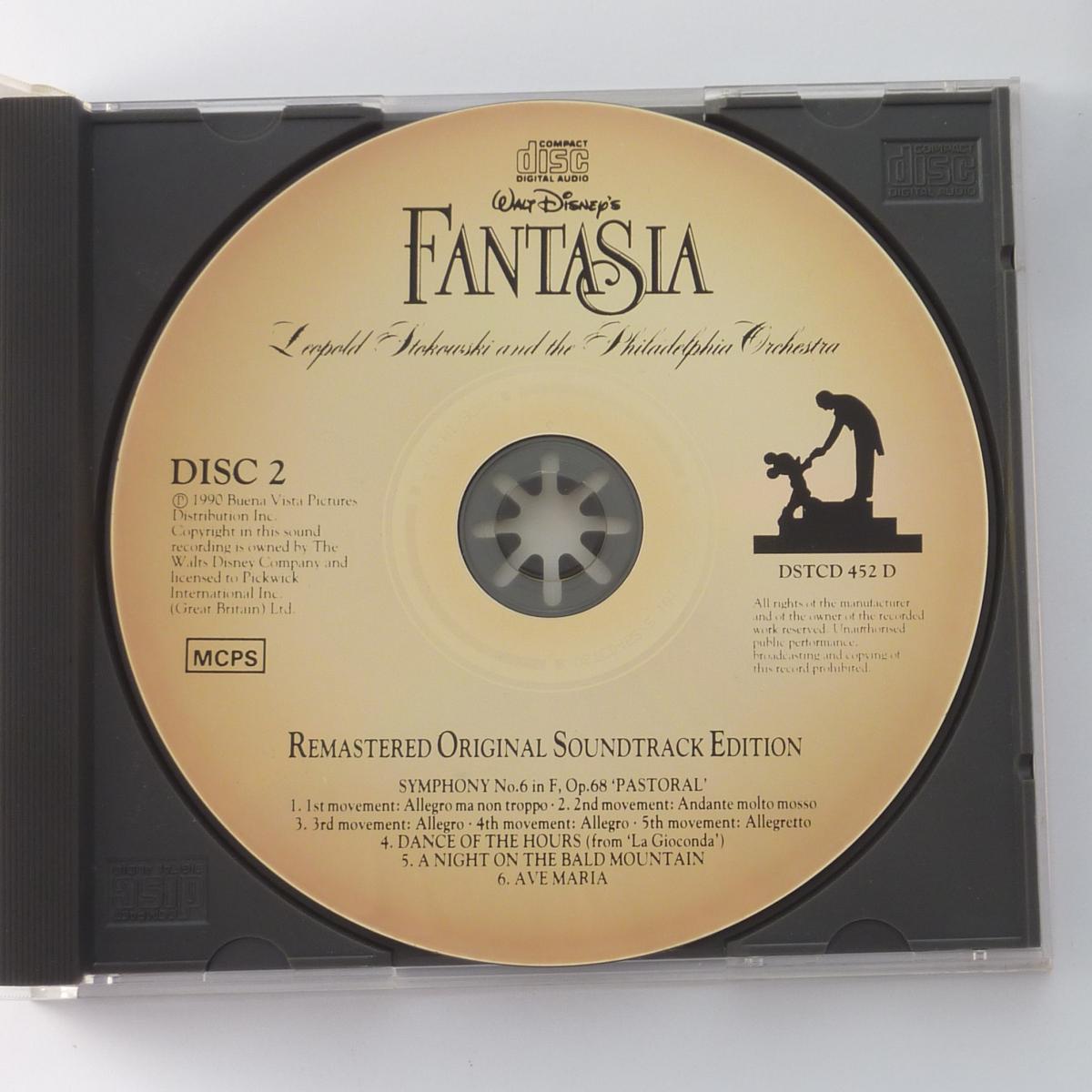 Leopold Stokowski And The Philadelphia Orchestra Walt Disney's Masterpiece Fantasia CD Album Remastered