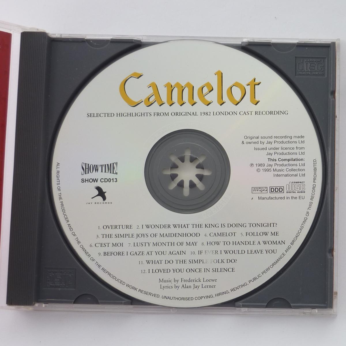 Lerner & Loewe - Richard Harris, Fiona Fullerton, Robert Meadmore Camelot (Selected Highlights From Original 1982 London Cast Recording) CD Album