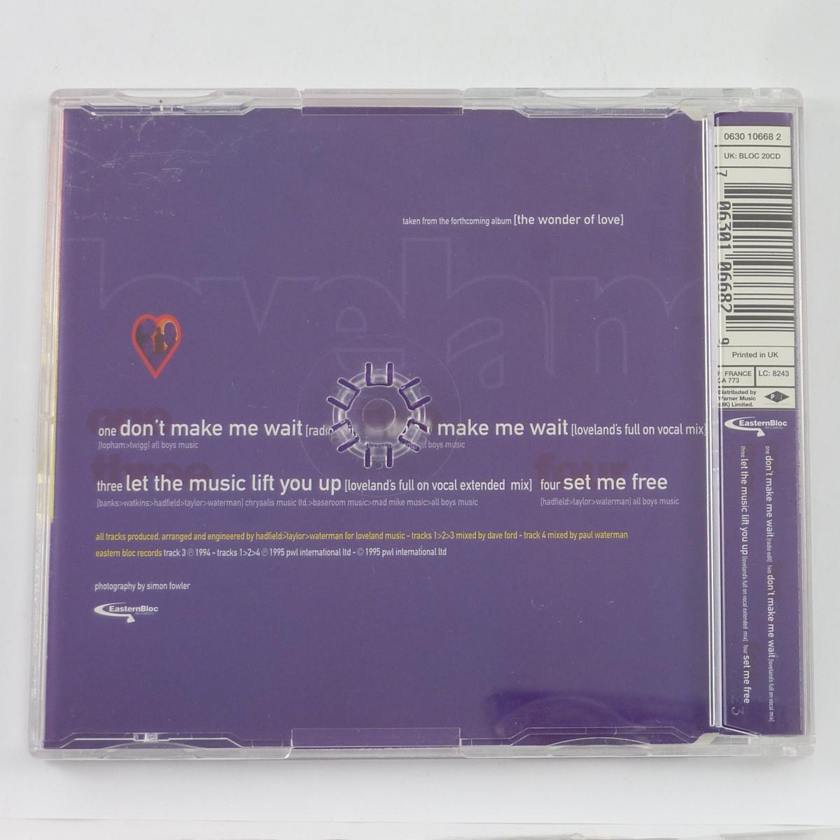 Loveland Featuring The Voice Of Rachel McFarlane Don't Make Me Wait CD Single