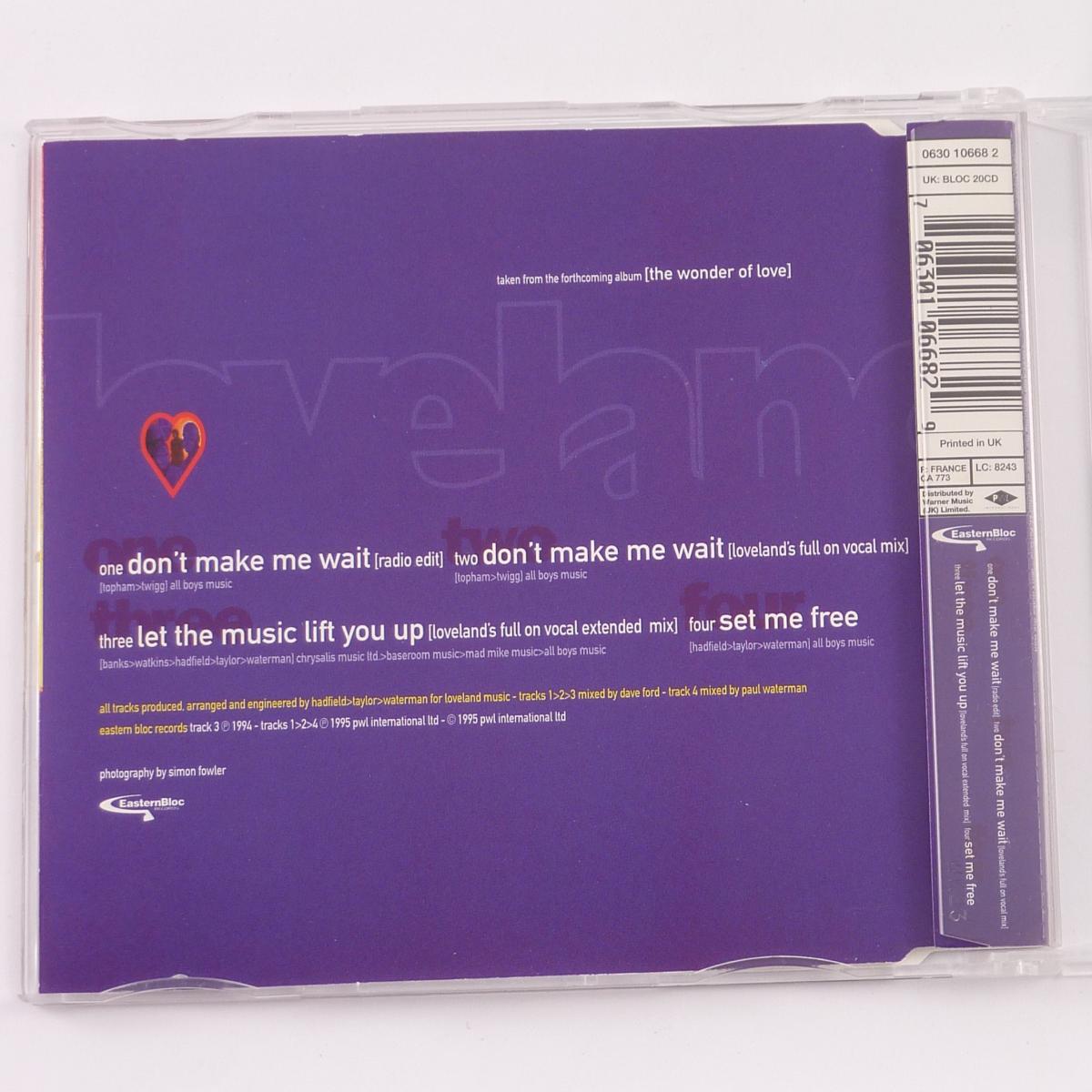 Loveland Featuring The Voice Of Rachel McFarlane Don't Make Me Wait CD Single