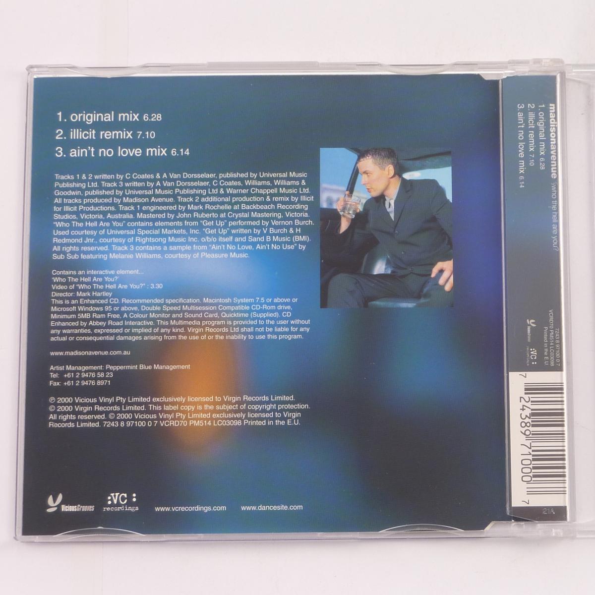 Madison Avenue Who The Hell Are You? CD Single Enhanced