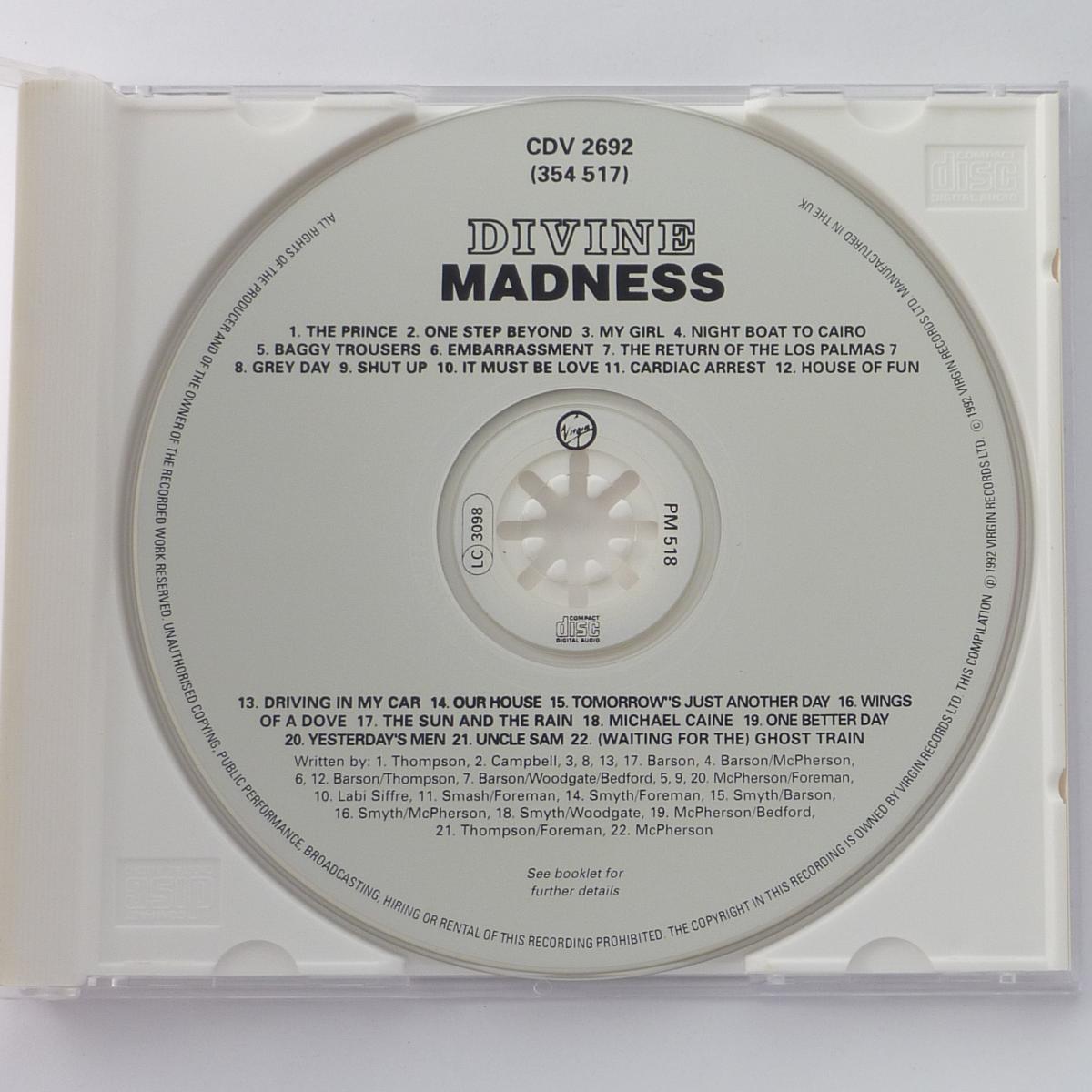Madness Divine Madness CD Compilation