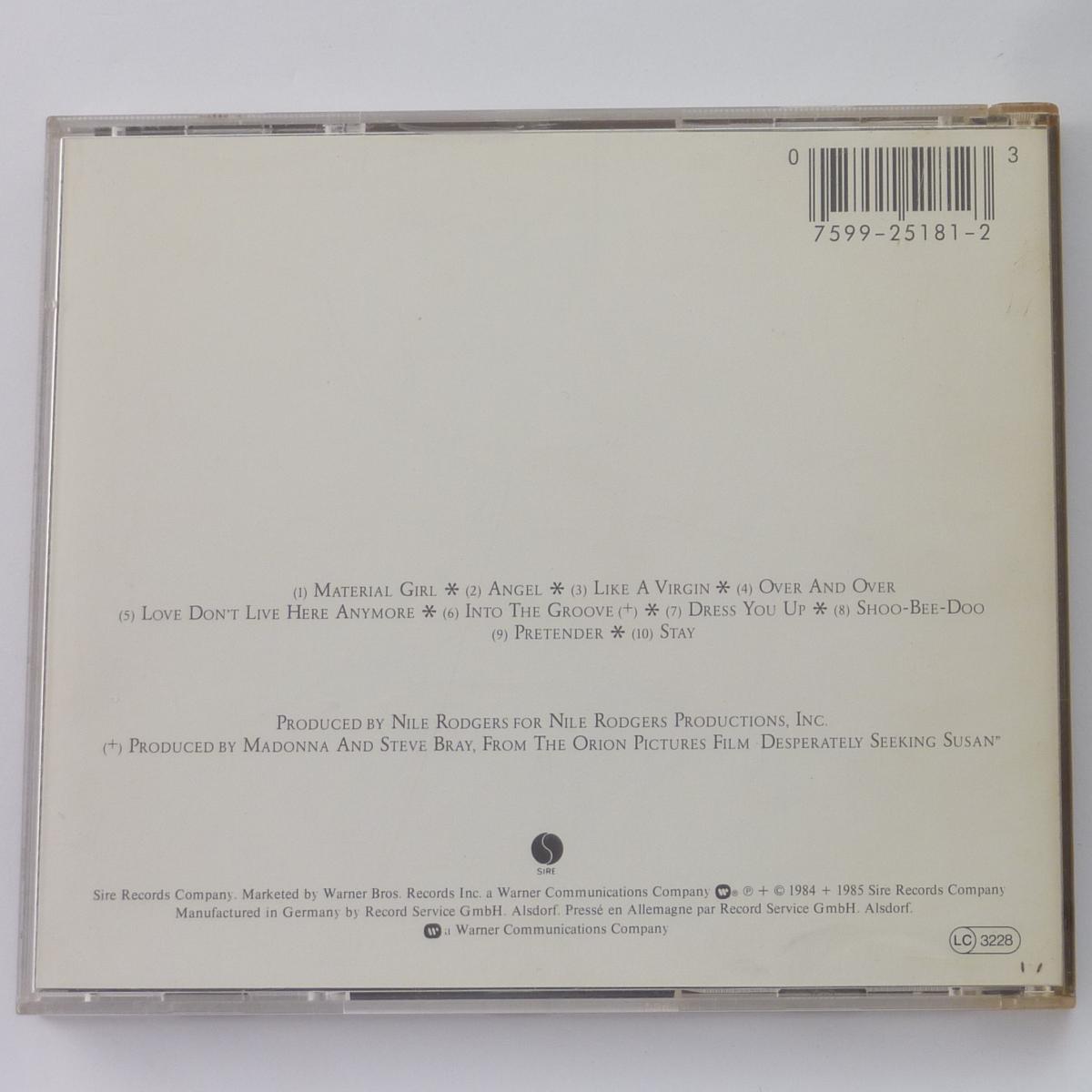 Madonna Like A Virgin CD Album Reissue