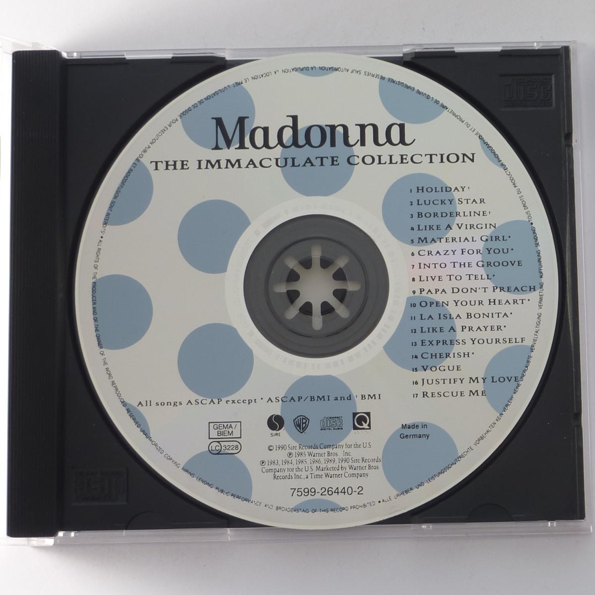 Madonna The Immaculate Collection CD Album Compilation