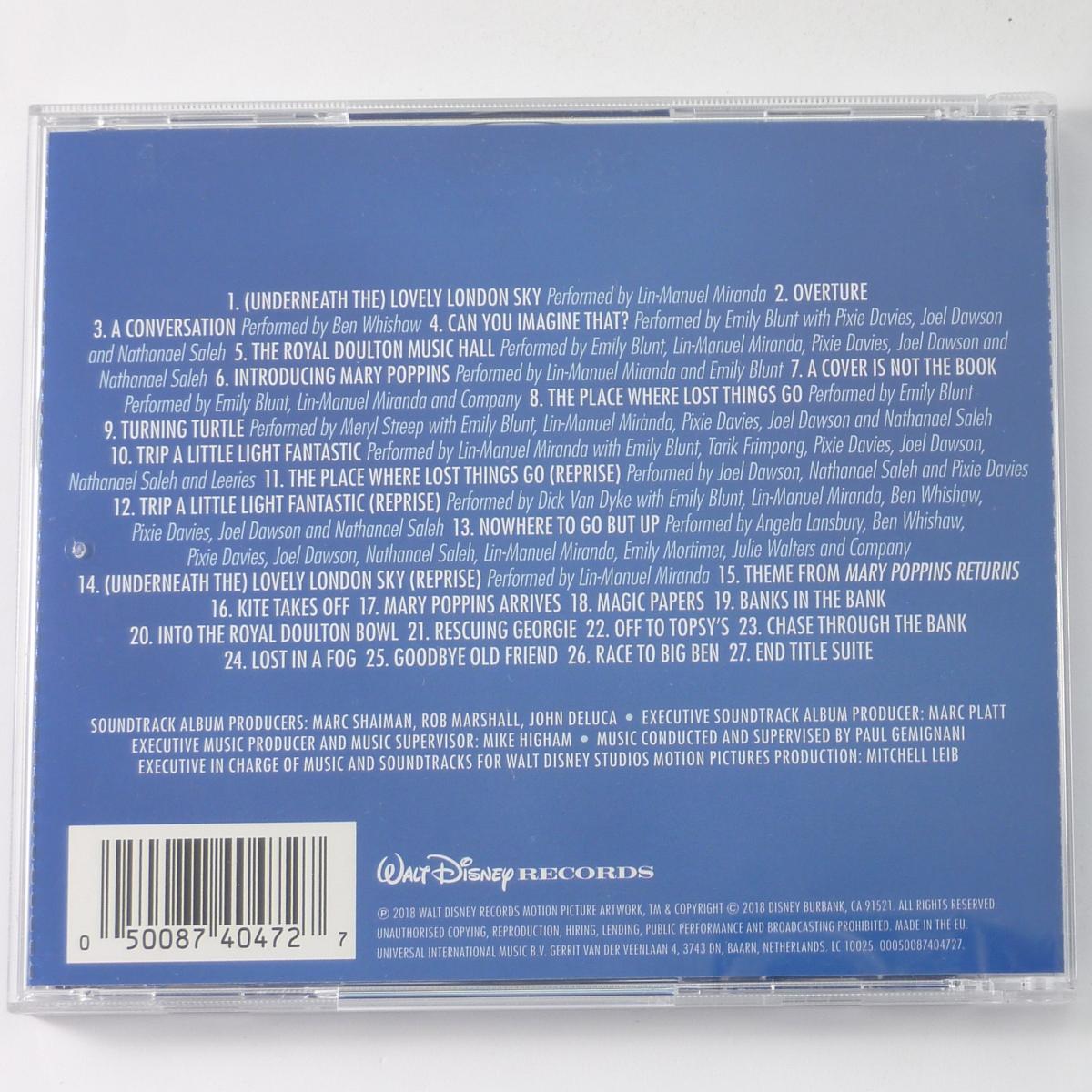 Marc Shaiman, Scott Wittman Mary Poppins Returns (Original Motion Picture Soundtrack) CD Album