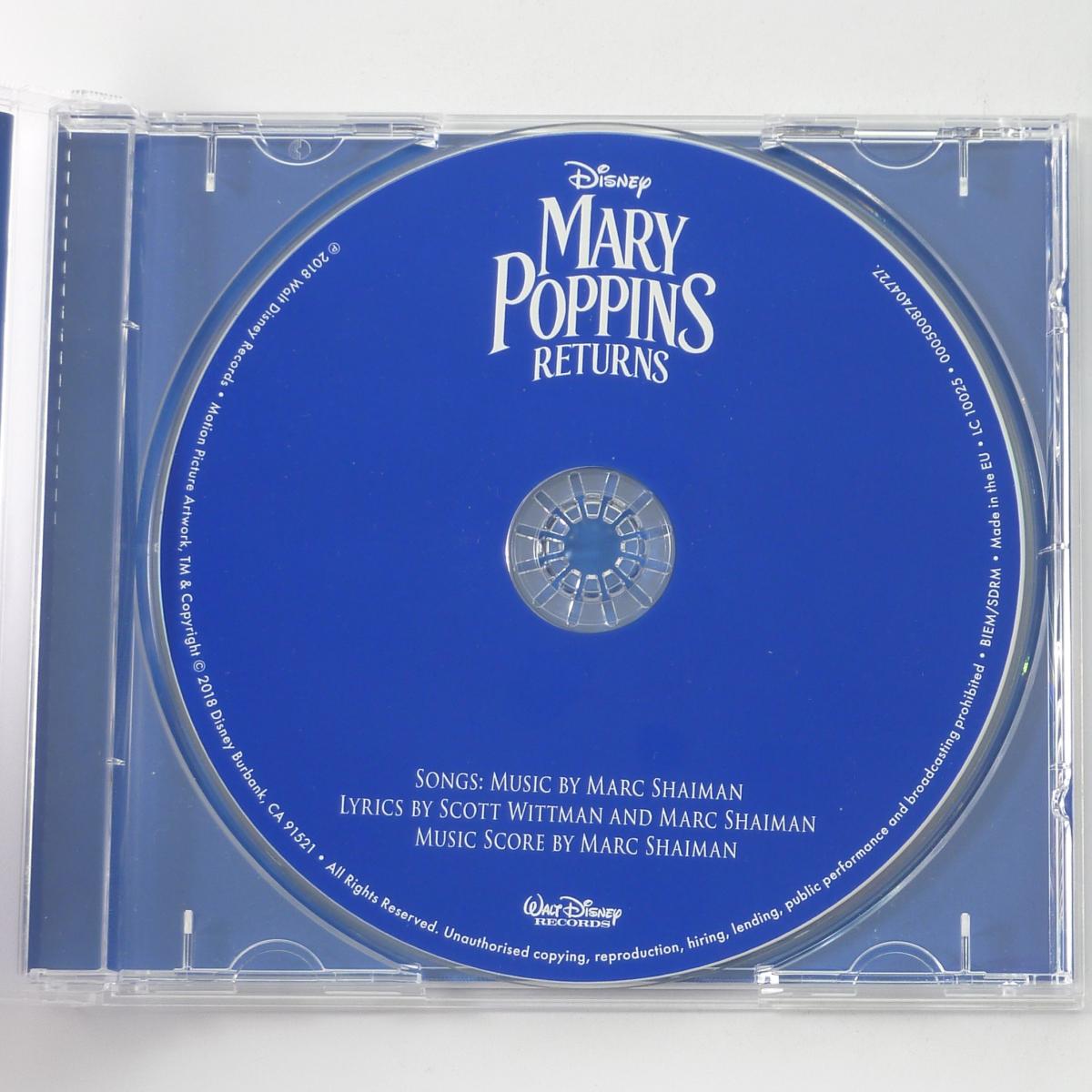 Marc Shaiman, Scott Wittman Mary Poppins Returns (Original Motion Picture Soundtrack) CD Album