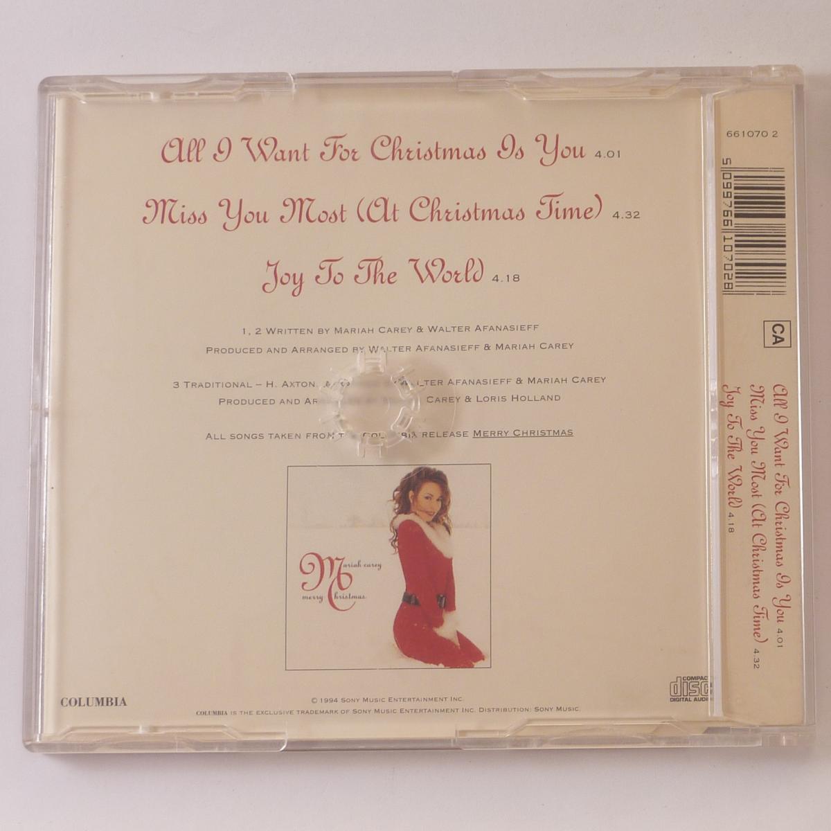 Mariah Carey All I Want For Christmas Is You CD Single