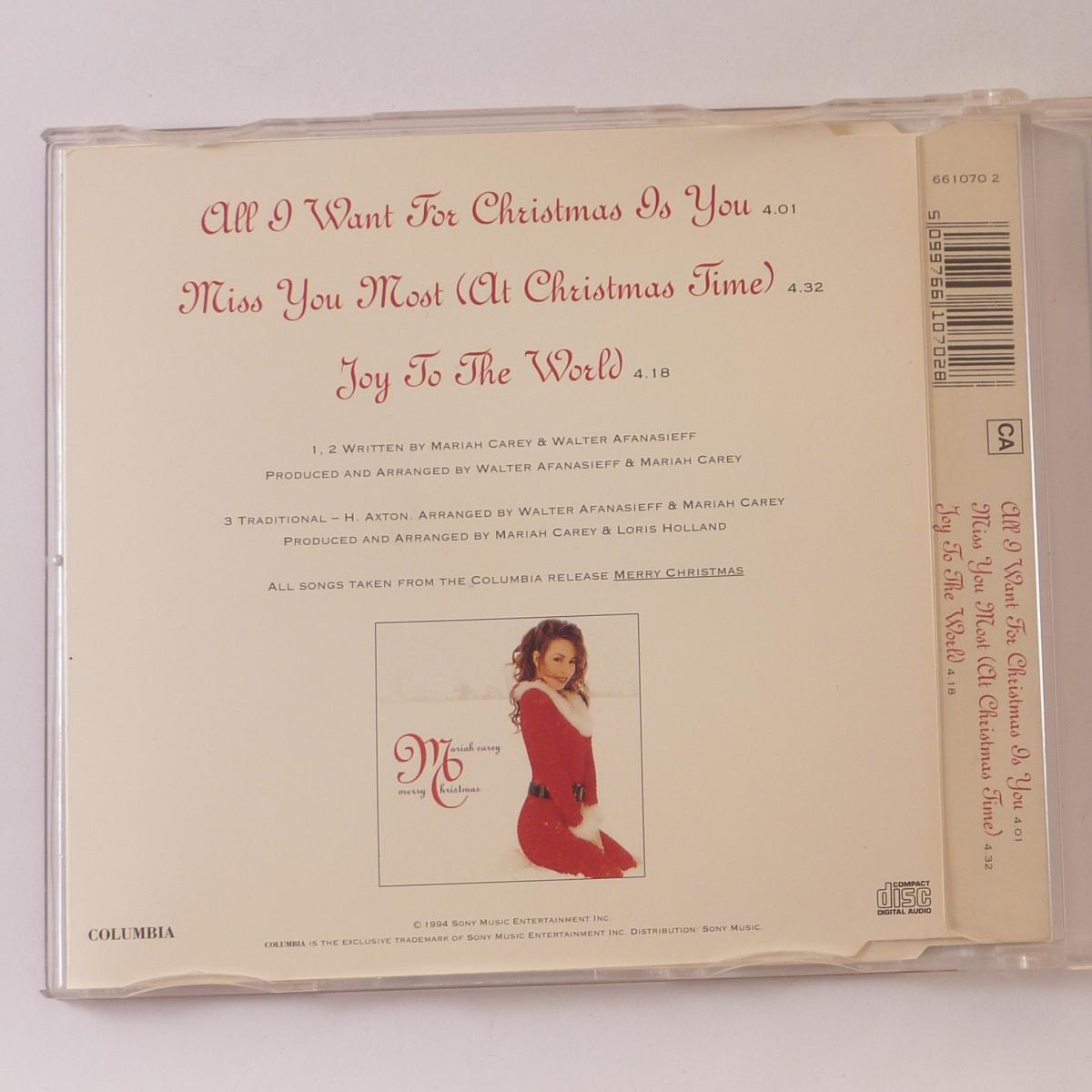 Mariah Carey All I Want For Christmas Is You CD Single