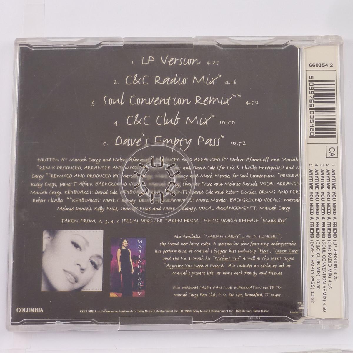 Mariah Carey Anytime You Need A Friend CD Maxi-Single