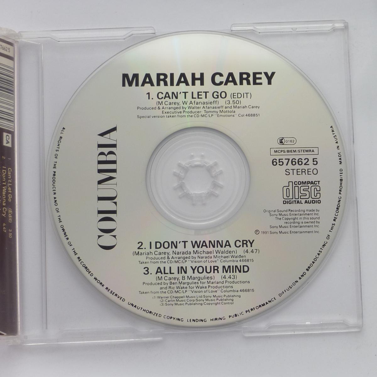 Mariah Carey Can't Let Go CD Single