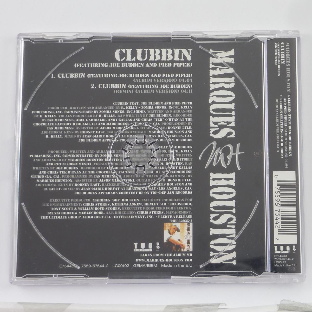 Marques Houston Featuring Joe Budden And Pied Piper Clubbin' CD Single