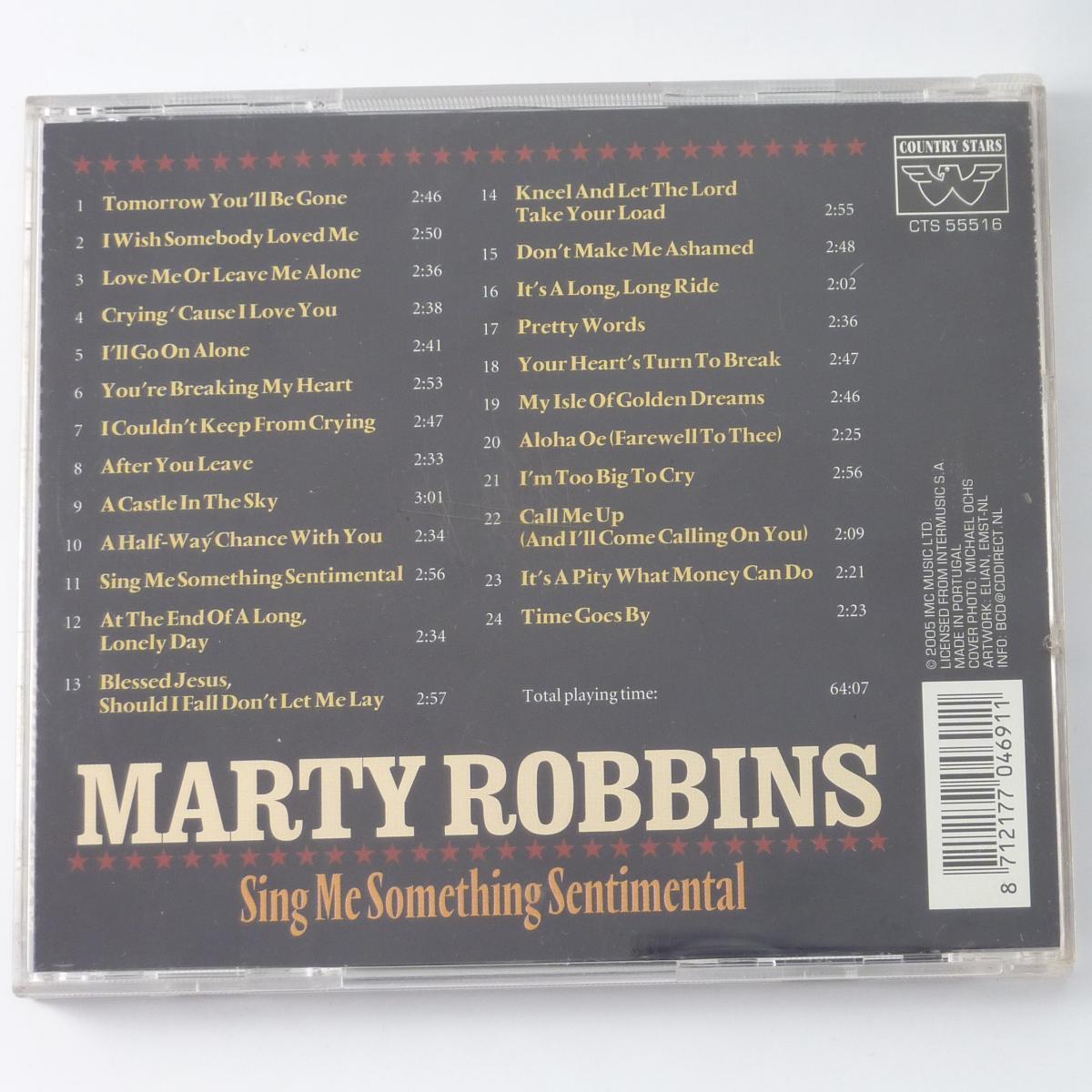 Marty Robbins Sing Me Something Sentimental CD Album