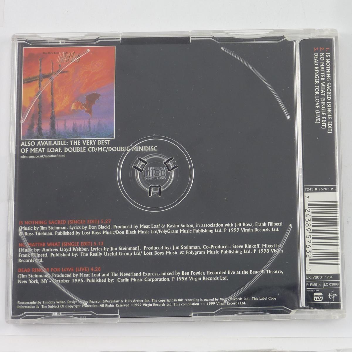 Meat Loaf Featuring Patti Russo Is Nothing Sacred CD Single