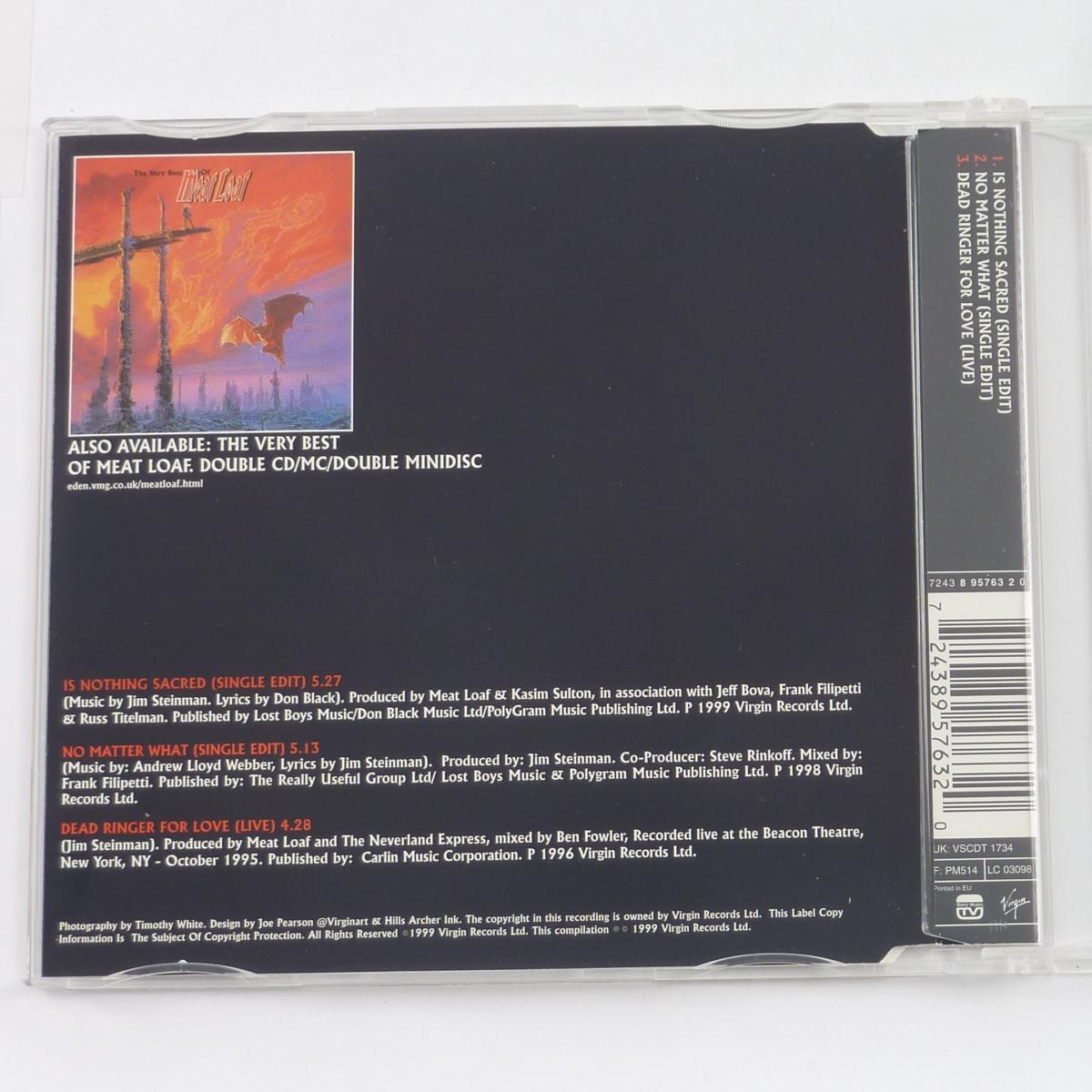 Meat Loaf Featuring Patti Russo Is Nothing Sacred CD Single