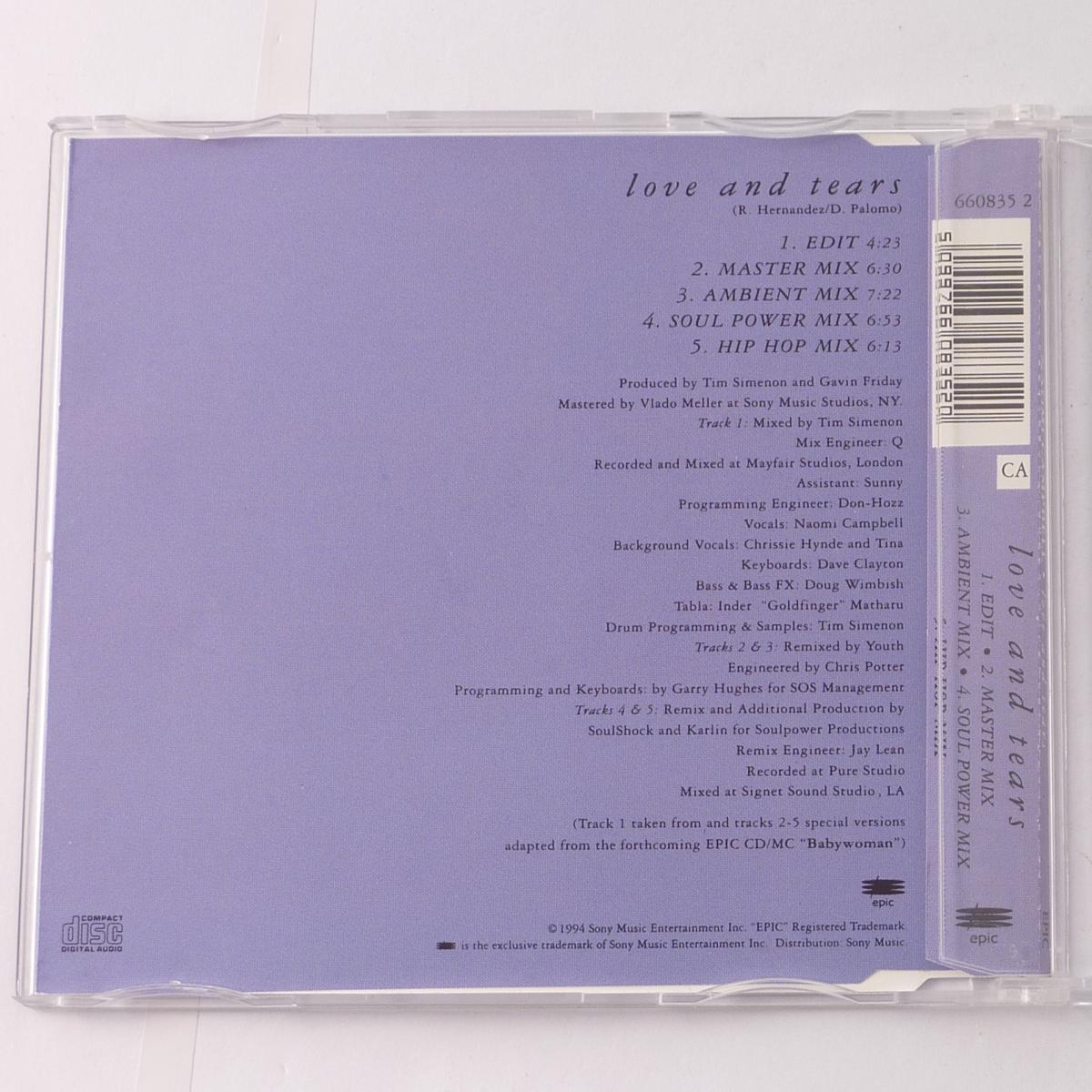 Naomi Campbell Love And Tears CD Maxi-Single