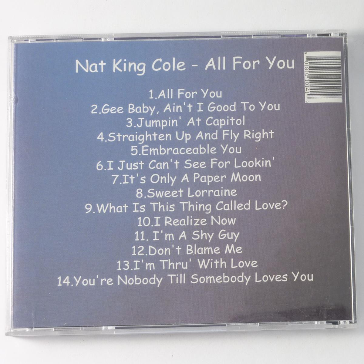 Nat King Cole All For You CD Compilation Unofficial Release Stereo
