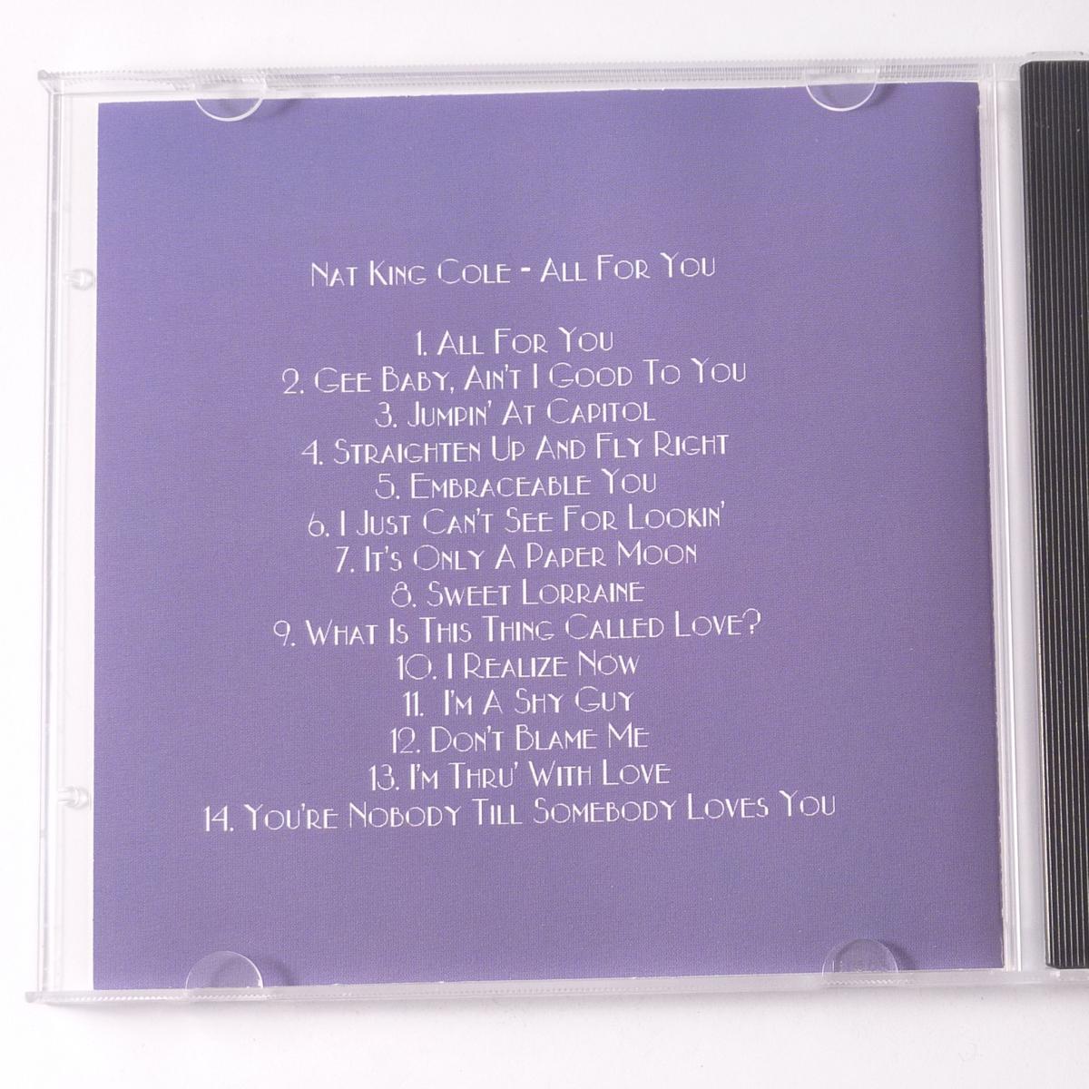 Nat King Cole All For You CD Compilation Unofficial Release Stereo
