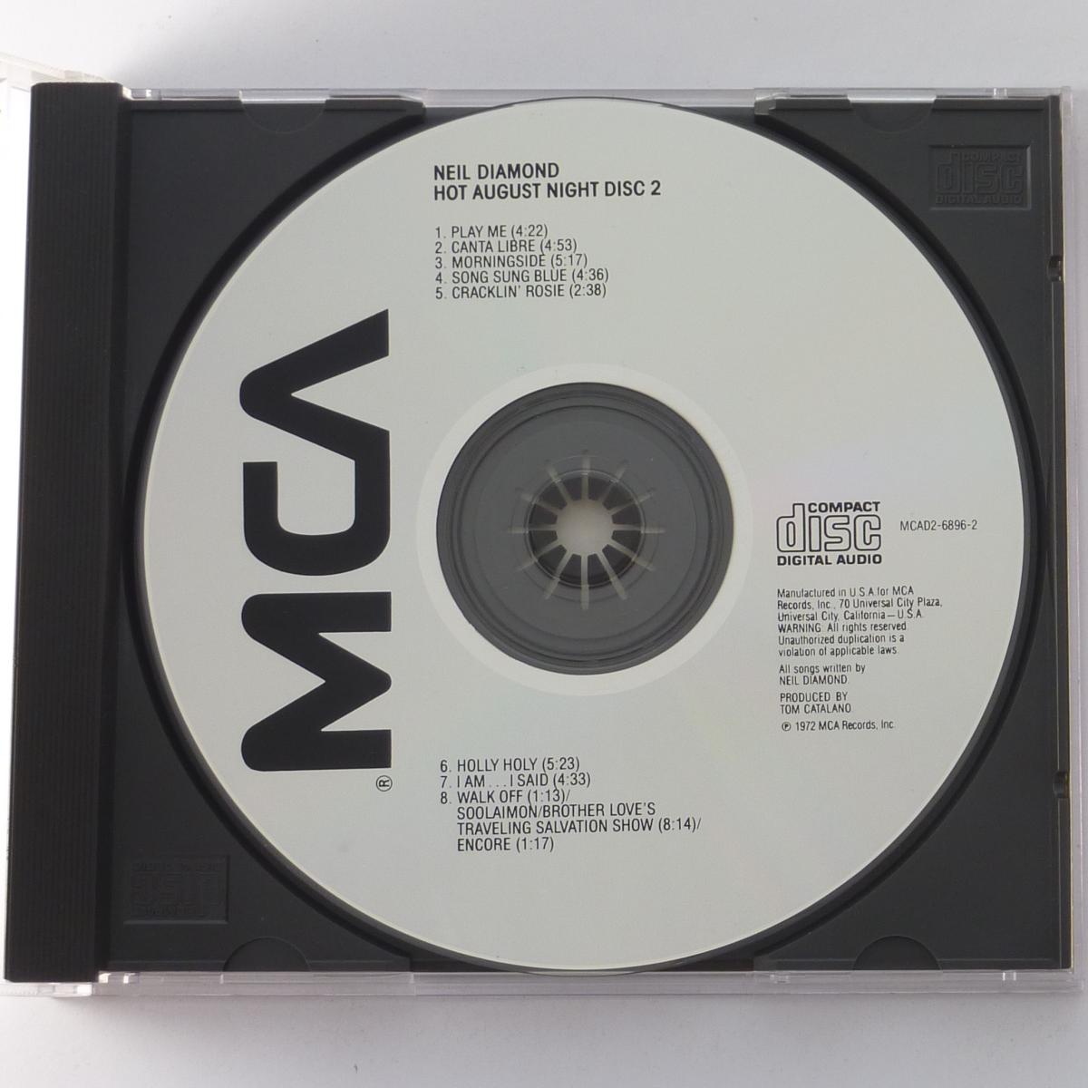 Neil Diamond Hot August Night CD Album