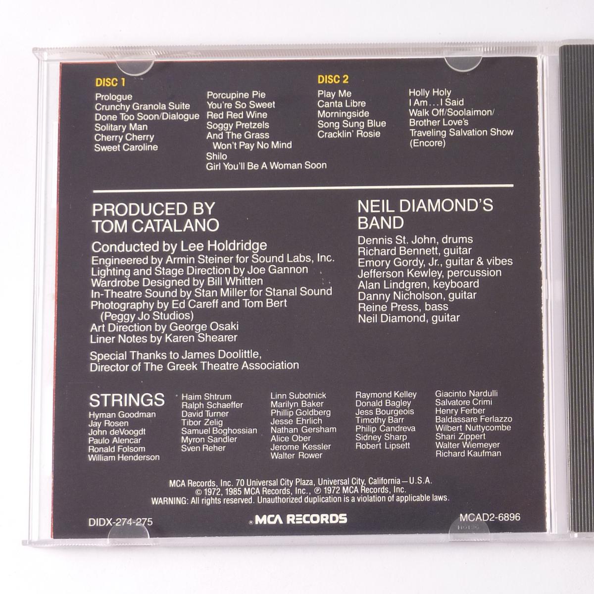 Neil Diamond Hot August Night CD Album