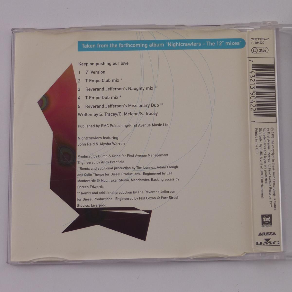 Nightcrawlers Featuring John Reid And Alysha Warren Keep On Pushing Our Love CD Maxi-Single