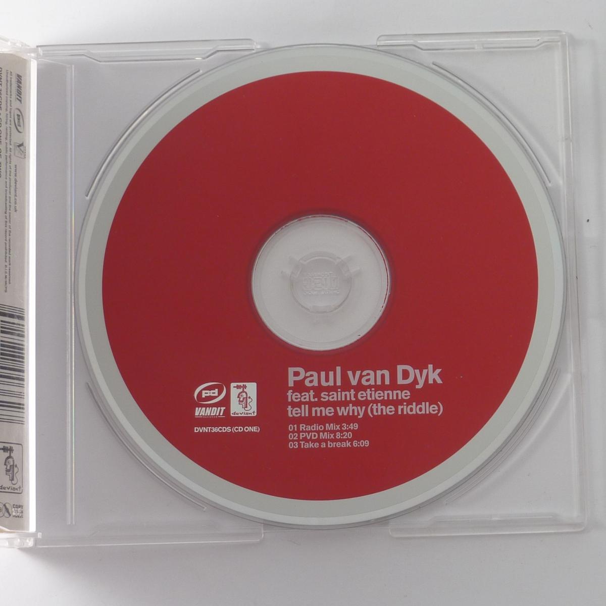 Paul van Dyk Feat. Saint Etienne Tell Me Why (The Riddle) CD Single Partially Mixed CD1