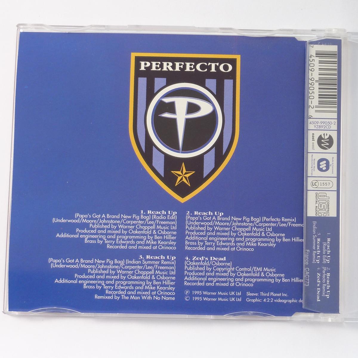 Perfecto Allstarz Reach Up (Pig Bag) CD Single Stereo