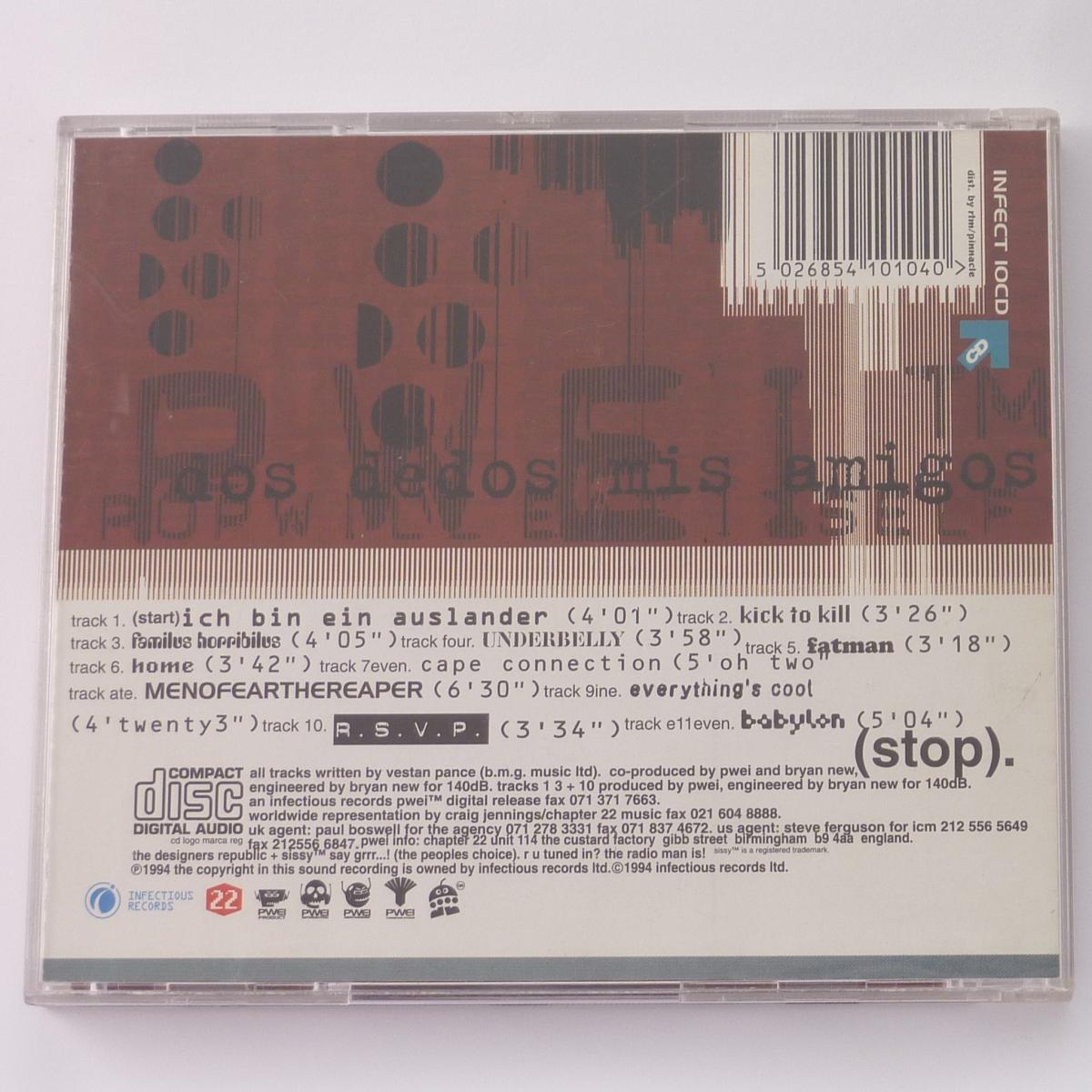 Pop Will Eat Itself Dos Dedos Mis Amigos CD Album