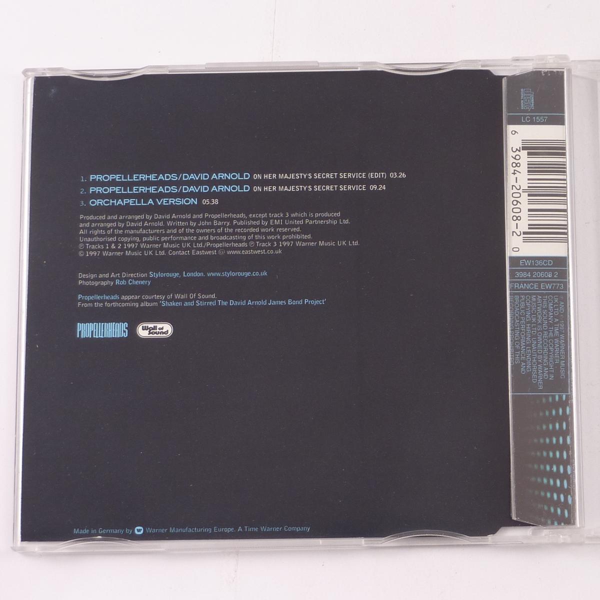 Propellerheads / David Arnold On Her Majesty's Secret Service CD Single