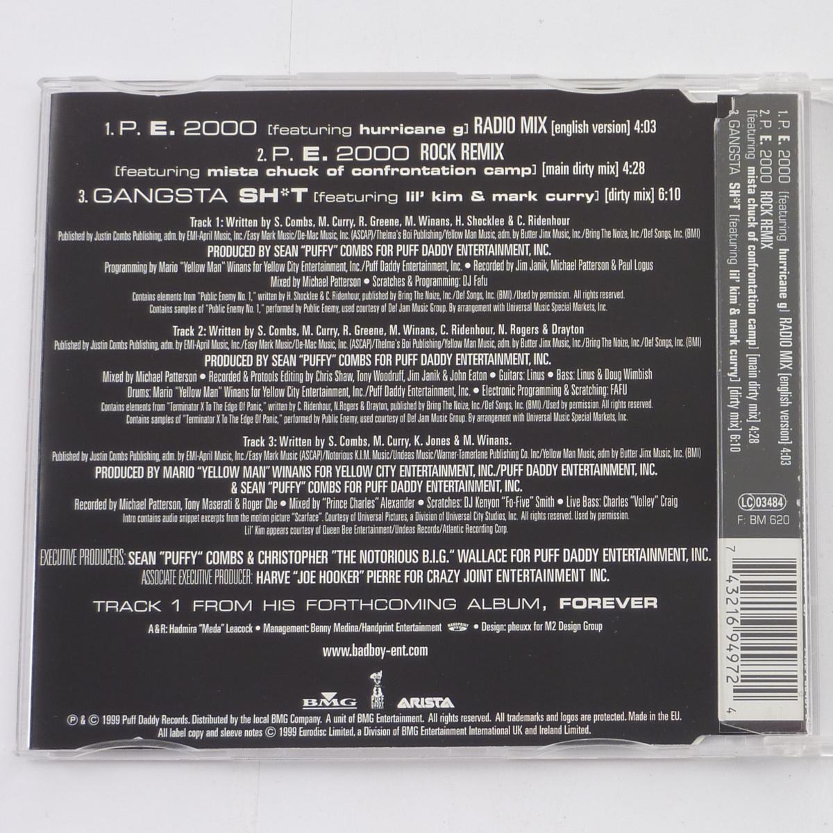 Puff Daddy Featuring Hurricane G P. E. 2000 CD Single CD1